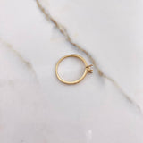 Anillo Solitario Churumbela 1.35gr / T6 3/4 / Circones Blancos Oro Amarillo &