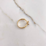 Anillo Solitario 2.6gr / T6 / Circon Blanco Oro Amarillo &