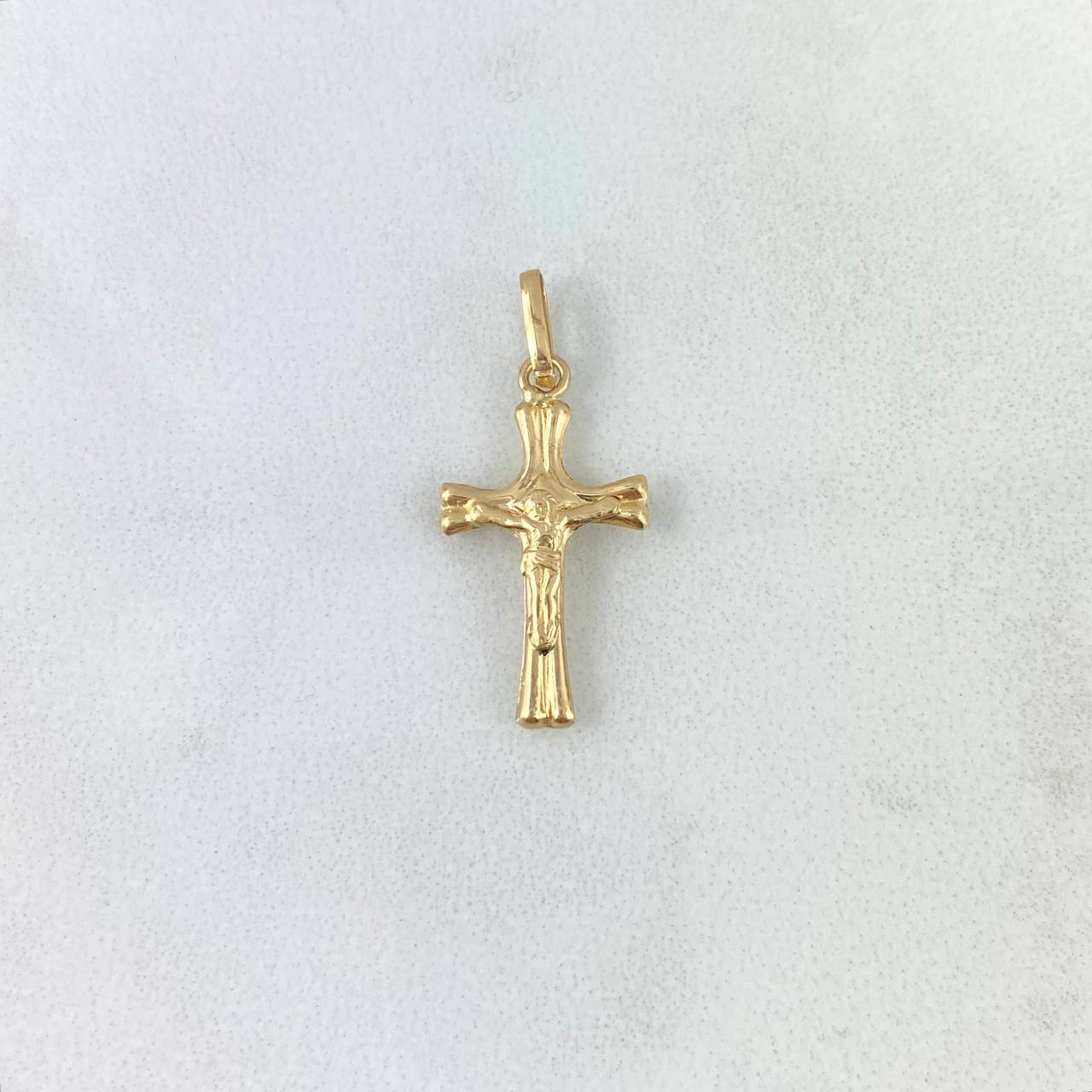 Dije Cruz Cristo 0.6gr / 2.5cm / Rombo Oro Amarillo &