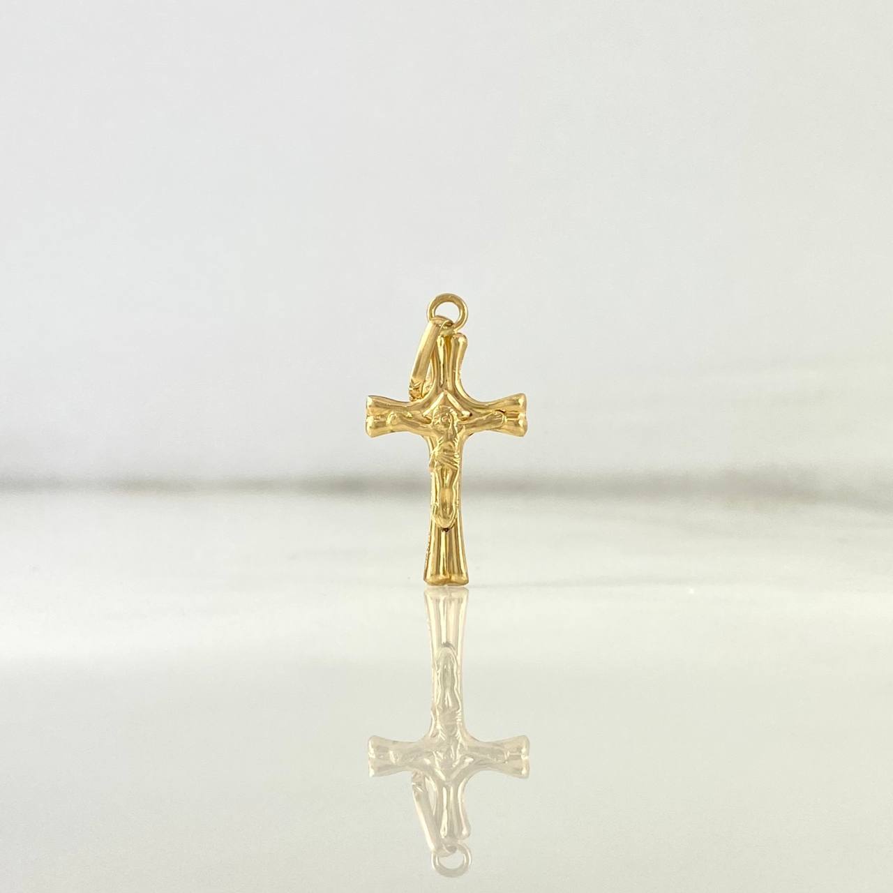 Dije Cruz Cristo 0.6gr / 2.5cm / Rombo Oro Amarillo &