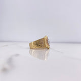 Anillo Brujula 11.15gr / T10 3/4 / Circones Blancos Tres Oros $