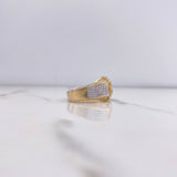 Anillo Corona RX 8.3gr / T10 1/4 / Circones Blancos Dos Oros Amarillo Blanco &