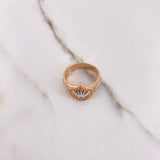 Anillo Correa Corona RX 6.45gr / T9 / Circones Blancos Dos Oros Blanco Rosa &