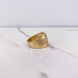 Anillo Sello Octagonal Caballo 13.05gr / T11 1/2 / Circones Blancos Tres Oros &