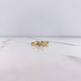 Anillo Alianza 1.5gr / T6 3/4 / Circones Blancos Oro Amarillo &