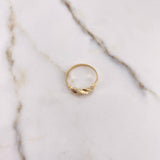 Anillo Alianza 1.5gr / T6 3/4 / Circones Blancos Oro Amarillo &