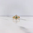 Anillo Corona Corazon 2.35gr / T7 / Circones Verde Blancos Oro Amarillo &