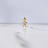 Dije Niño 1.5gr / 2.5cm / Circones Blancos Oro Amarillo $