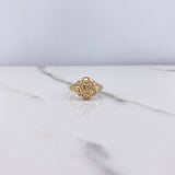 Anillo Flor 15s 1.6gr / T6 / Circones Rosados Oro Amarillo $