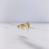 Anillo Flor De Loto 1.55gr / T5 / Circones Rosados Blanco Oro Amarillo $