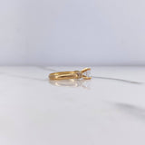 Anillo Solitario 1.3gr / T5 1/2 / Circon Blanco Oro Amarillo $