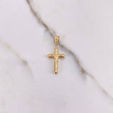 Dije Cruz Cristo 0.7gr / 2.9cm / Troquelado Oro Amarillo $