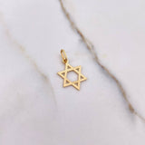 Dije Estrella De David 0.75gr / 2.1cm / Diamantada Oro Amarillo $