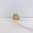 Anillo Indio 7.6gr / T9 1/2 / Circones Negros Blancos Oro Amarillo $