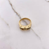 Anillo Bolas De Fuego 8.8gr / T9 1/4 / Circones Negros Oro Amarillo $