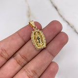 Dije Virgen Guadalupe 3.3gr / 2.5cm / Circones Fucsias Negros Blancos Oro Amarillo $