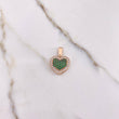 Dije Corazon 3.3gr / 2.2cm / Circones Verdes Blancos Oro Rosa $