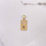 Dije San Miguel Arcangel 5.1gr / 3.2cm / Placa Dos Oros Amarillo Blanco $