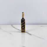 Dije Botella Black Label 12.4gr / 4.8cm / Circones Negros Oro Amarillo $