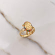 Anillo Tortuga 4.45gr / T6 1/4 / Circones Colores Oro Amarillo $