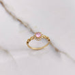 Anillo Solitario Halo 2gr / T6 1/4 / Circular Circones Rosado Blancos Oro Amarillo $