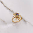 Anillo Tortuga 4gr / T7 1/2 / Circones Colores Oro Amarillo $