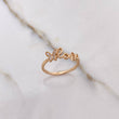 Anillo Love Mariposa 1.8gr / T5 1/2 / Circones Blancos Oro Rosa $