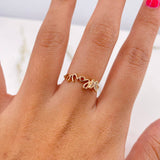 Anillo Love Mariposa 1.8gr / T5 1/2 / Circones Blancos Oro Rosa $