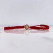 Pulsera Roja Herraje Virgen Milagrosa 0.65gr / 1.3cm / Circones Azules Fucsias Oro Amarillo $