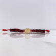 Pulsera Roja Negro Herraje Letra P 0.55gr / 1.5cm / Troquelado Oro Amarillo $