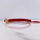 Pulsera Roja Herraje Letra Z 0.55gr / 1.5cm / Troquelado Oro Amarillo $