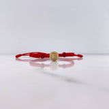 Pulsera Roja Herraje Letra F 0.55gr / 1cm / 5mm Tambor Bolas Neoprenos Rojo Oro Amarillo $