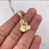 Dije Rostro Cristo 3.6gr / 2.7cm / Dos Oros Amarillo Blanco $