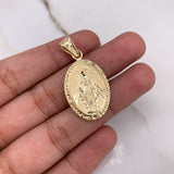 Dije Virgen Milagrosa 2.25gr / 3.5cm / Troquelado Oro Amarillo $