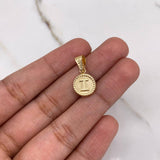 Dije Letra I 0.6gr / 1.8cm / Troquelado Oro Amarillo $