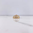 Anillo Corona 15s 2.7gr / T6 3/4 / Circones Blancos Oro Amarillo $