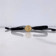 Pulsera Negra Herraje Letra G 0.55gr / 1.5cm / Troquelado Oro Amarillo $