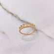 Anillo Corona Reina 3.05gr / T7 1/2 / Circones Blancos Oro Amarillo $