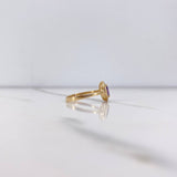 Anillo Halo 2.9gr / T8 1/2 / Circones Morado Blancos Oro Amarillo $