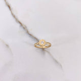 Anillo BV 1.75gr / T5 1/2 / Circon Blanco Oro Amarillo $