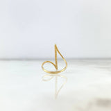 Anillo Raya Diagonal 1.4gr / T6 3/4 / Circones Blancos Oro Amarillo $