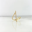 Anillo Raya Diagonal 1.4gr / T7 1/4 / Circones Blancos Oro Amarillo $