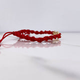 Pulsera Roja Infinito 0.75gr / 2.4cm / Oro Amarillo $