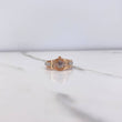 Anillo Correa Corona RX 4.15gr / T6 1/4 / Circones Blancos Dos Oros Blanco Rosa $