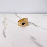 Anillo Naipe 7.25gr / T9 1/2 / Oro Amarillo $