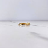 Anillo Gotas 2.2gr / T6 1/4 / Circones Blancos Oro Amarillo $