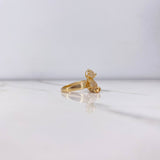 Anillo Oso Articulado Corbatin 5.5gr / T5 1/2 / Circones Negros Blancos Oro Amarillo $