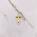 Herraje Cruz Cristo 0.75gr / 2.5cm / Troquelada Oro Amarillo $