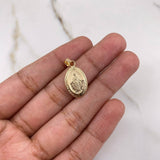 Dije Virgen Milagrosa 0.85gr / 2.4cm / Troquelado Oro Amarillo $