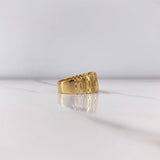 Anillo Corona RX 6.4gr / T9 1/2 / Circones Blancos Oro Amarillo &